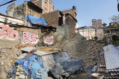 Bakhtapur earth quake - Artree street art