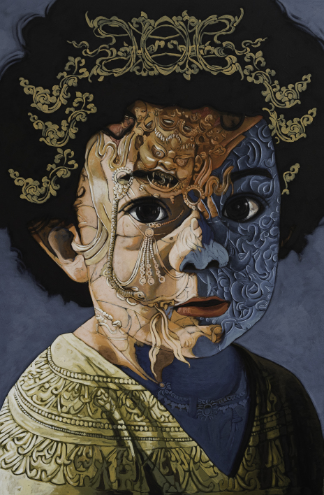 Sunil Sigdel painting - Tightened by religion